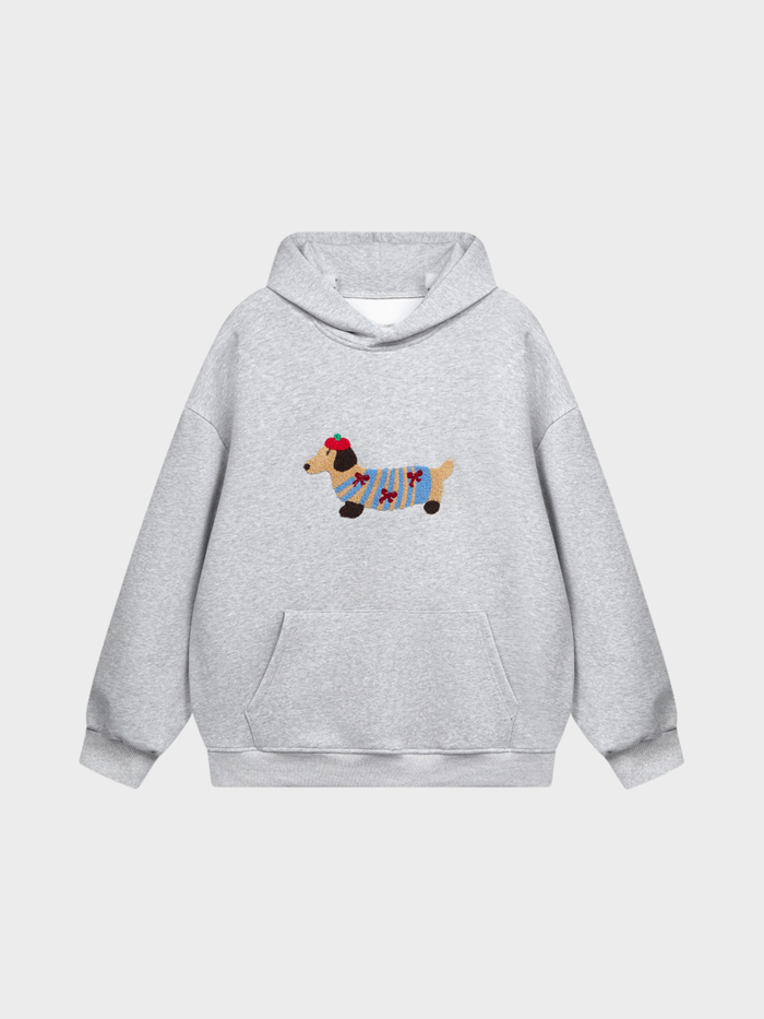 Doby Kapüşonlu Sweatshirt, melanj gri, gerçek ürün fotoğrafı